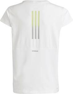 Rückansicht von adidas Funktionsshirt Kinder white-pulse lime-pulse lime