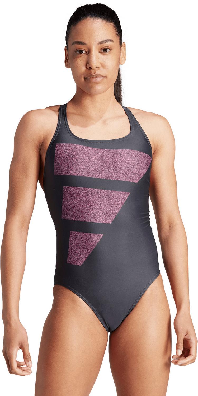 adidas adidas BIG BARS SUIT Schwimmanzug Damen - carbon-pink fusion - 0 | SportScheck