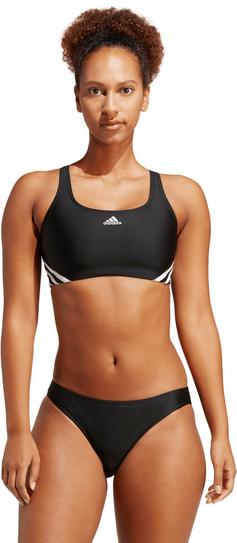 Rückansicht von adidas 3S SPORTY BIK Bikini Set Damen black-white