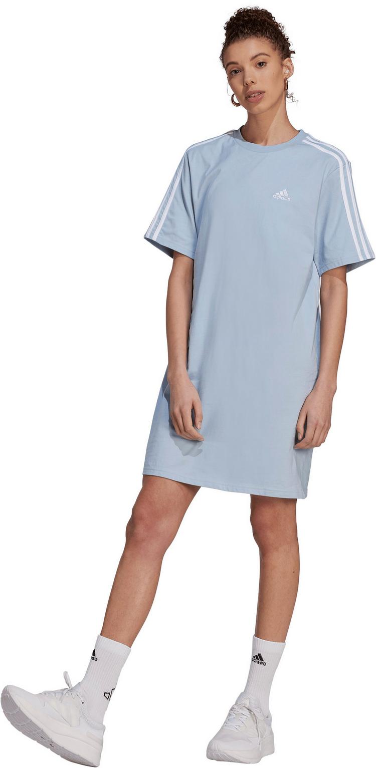 adidas adidas 3S Boyfriend Jerseykleid Damen - wonder blue-white - 0 | SportScheck