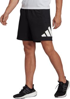 Rückansicht von adidas TRAIN ESSENTIALS LOGO Funktionsshorts Herren black-white