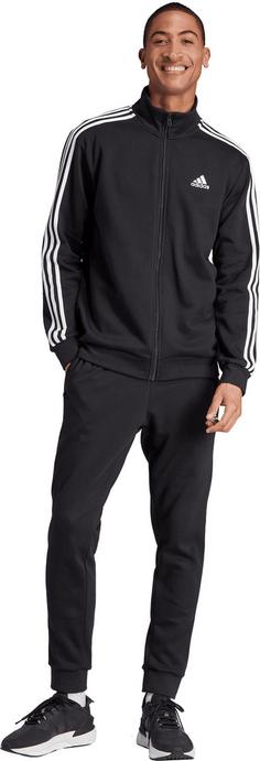 Rückansicht von adidas BASIC 3-STREIFEN Trainingsanzug Herren black