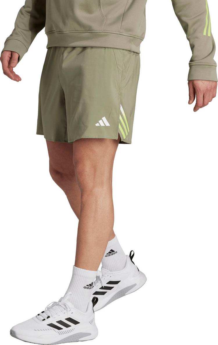 adidas adidas Train Icons 3-Streifen Funktionsshorts Herren - silver pebble-pulse lime-white - 0 | SportScheck