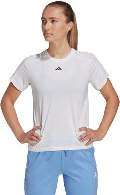 Rückansicht von adidas AEROREADY TRAIN ESSENTIALS MINIMAL Funktionsshirt Damen white