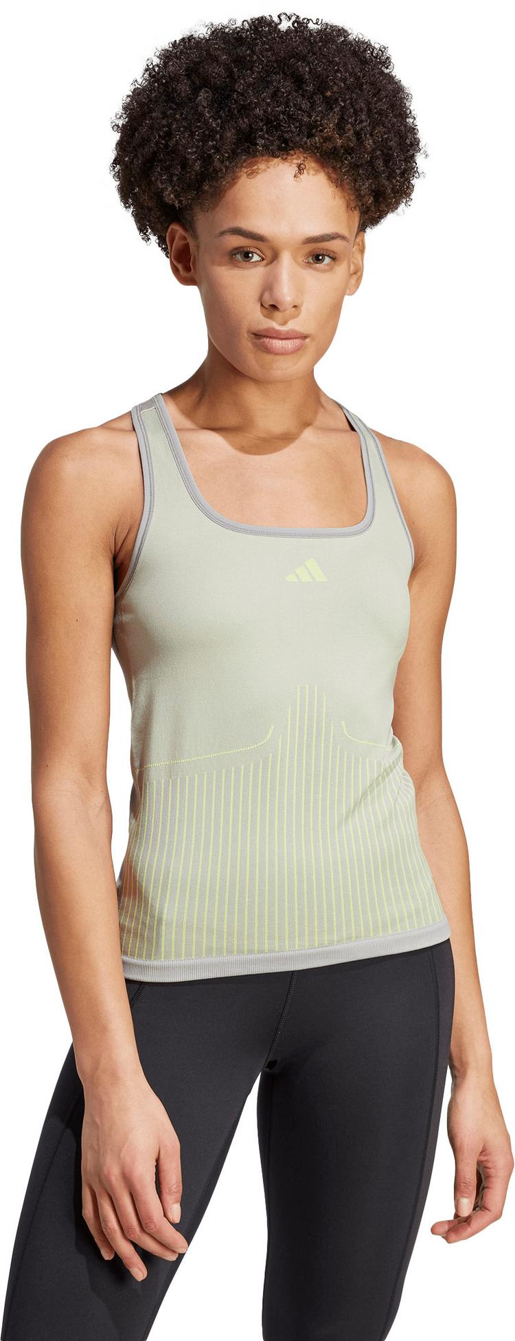 adidas adidas AEROKNIT Funktionstank Damen - ch solid grey-pulse lime - 0 | SportScheck