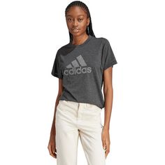 Rückansicht von adidas WINRS 3.0 T-Shirt Damen black melange-grey three
