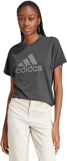 Rückansicht von adidas WINRS 3.0 T-Shirt Damen black melange-grey three