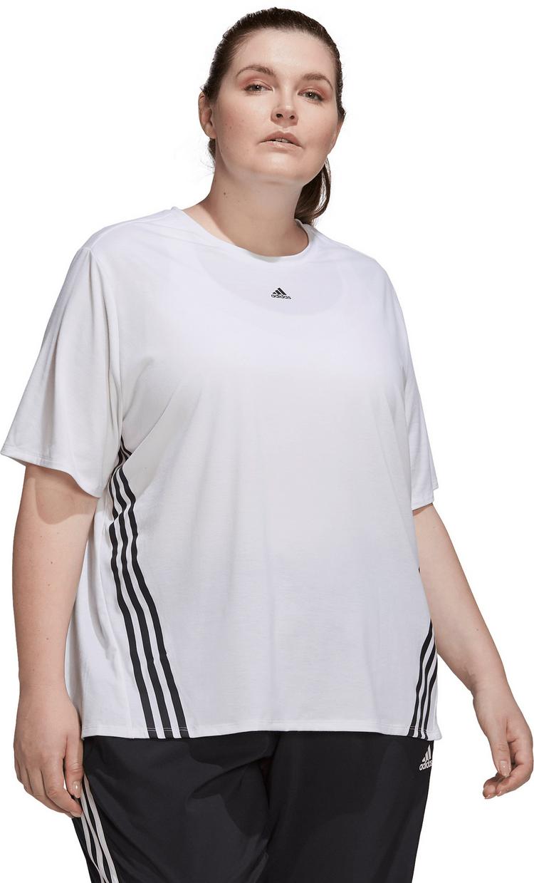 adidas adidas 3Streifen Funktionsshirt Damen - white-black - 0 | SportScheck