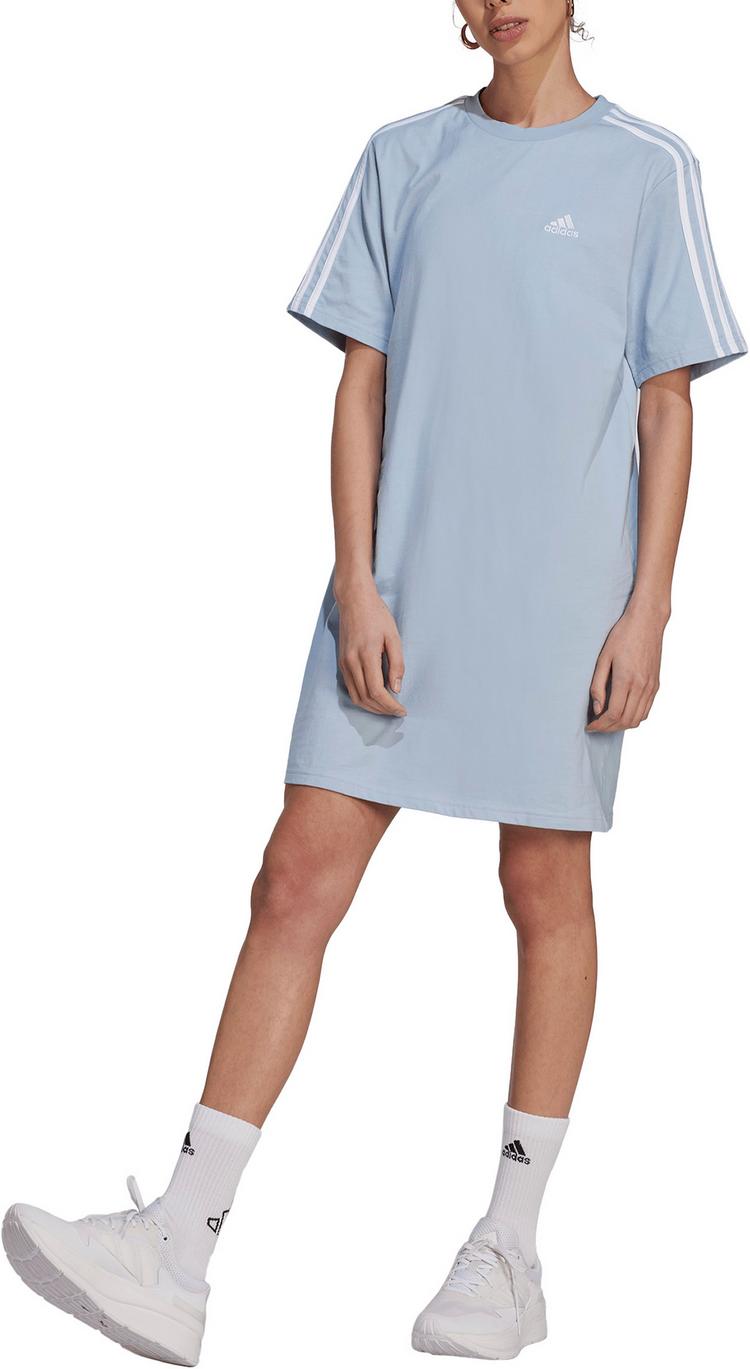 adidas adidas 3S Boyfriend Jerseykleid Damen - wonder blue-white - 3 | SportScheck