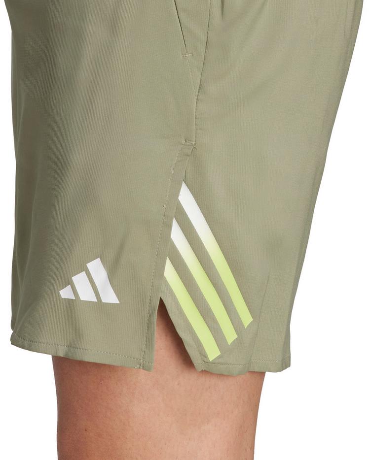 adidas adidas Train Icons 3-Streifen Funktionsshorts Herren - silver pebble-pulse lime-white - 4 | SportScheck