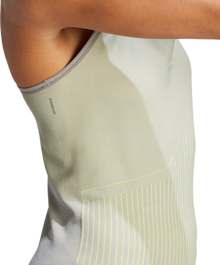 adidas adidas AEROKNIT Funktionstank Damen - ch solid grey-pulse lime - 7 | SportScheck