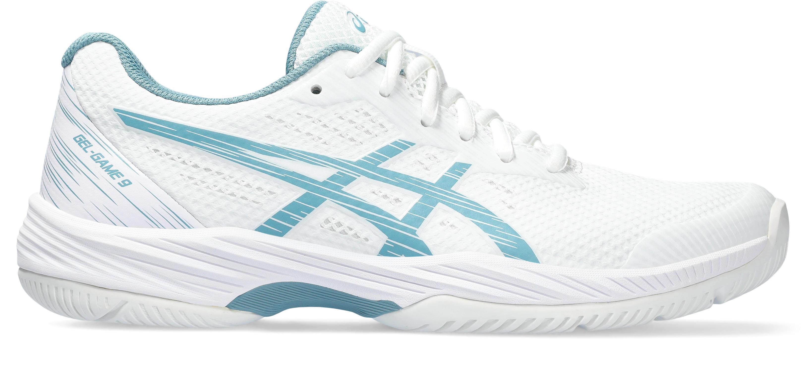 ASICS GEL GAME 9 Tennisschuhe Damen white gris blue im Online Shop