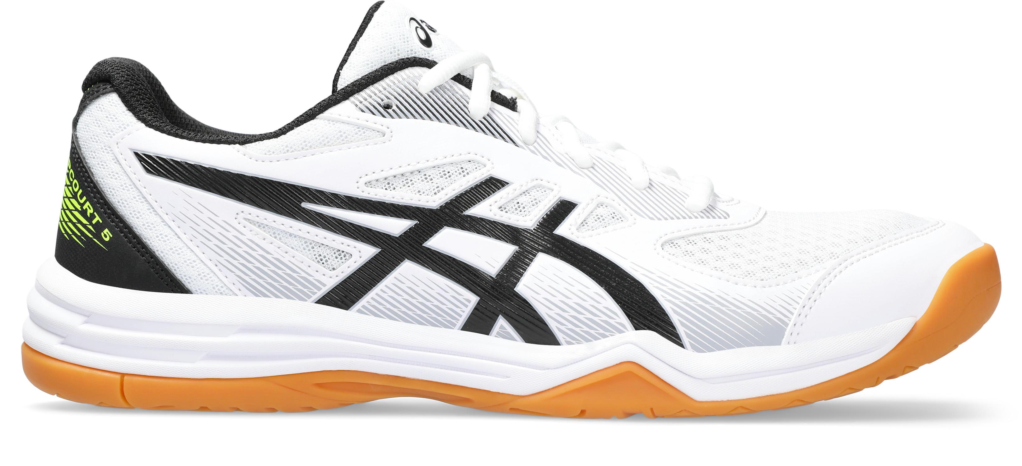 ASICS UPCOURT 5 Hallenschuhe Herren white safety yellow im Online Shop von SportScheck kaufen