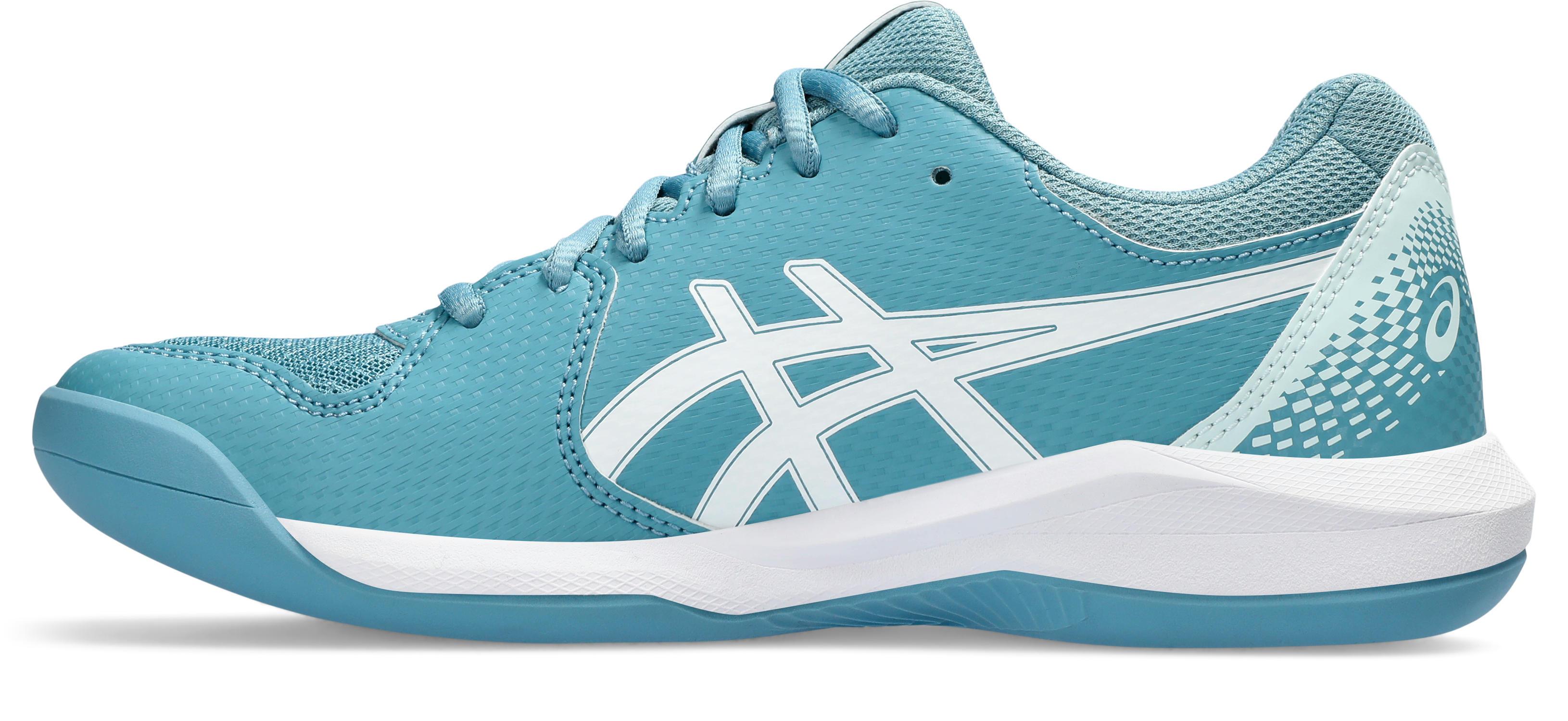 ASICS GEL DEDICATE 8 INDOOR Tennisschuhe Damen gris blue white im Online Shop von SportScheck kaufen