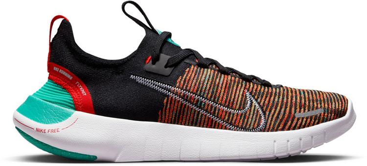 Nike Nike FREE RUN Flyknit NEXT NATURE Laufschuhe Damen - black-white-clear jade-picante red - 0 | SportScheck