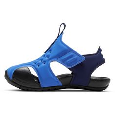 Rückansicht von Nike SUNRAY PROTECT 2 Badelatschen Kinder signal blue-white-blue void-black