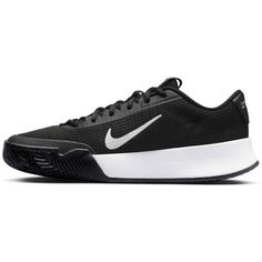 Rückansicht von Nike Vapor Lite 2 Tennisschuhe Damen black-white