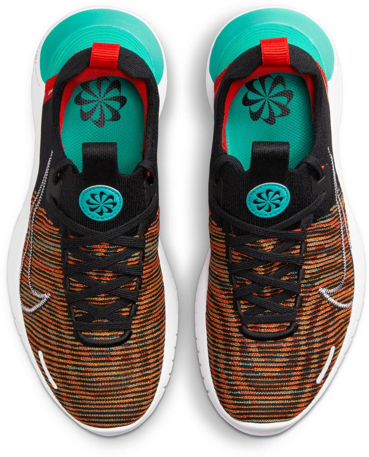 Nike Nike FREE RUN Flyknit NEXT NATURE Laufschuhe Damen - black-white-clear jade-picante red - 0 | SportScheck