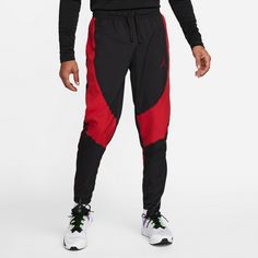 Rückansicht von Nike Sport Trainingshose Herren black-gym red-gym red