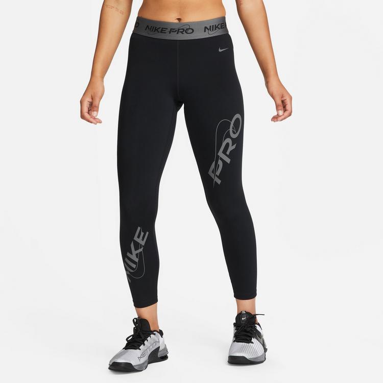 Nike Nike Pro Dri Fit Tights Damen - black-iron grey-white - 0 | SportScheck