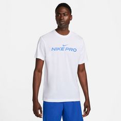 Rückansicht von Nike Dri-fit Pro Funktionsshirt Herren white
