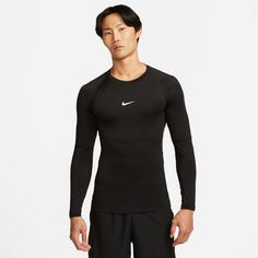 Rückansicht von Nike Pro Funktionsshirt Herren black-white