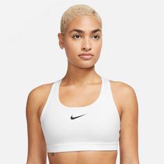 Rückansicht von Nike SWOOSH Sport-BH Damen white-stone mauve-black