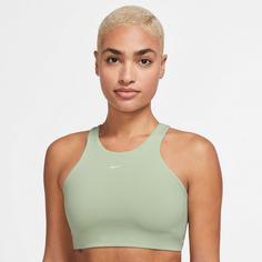 Rückansicht von Nike DRI-FIT ALATE Sport-BH Damen honeydew-white