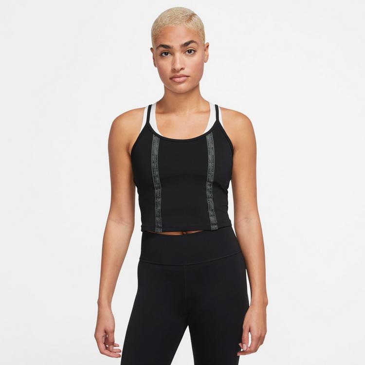 Nike Nike Pro Dri Fit Croptop Damen - black-iron grey-white - 0 | SportScheck