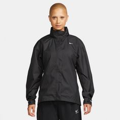 Rückansicht von Nike FAST DRI FIT Laufjacke Damen black-black-reflective silv