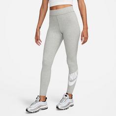 Rückansicht von Nike Sportwear Classics Tights Damen dk grey heather-white