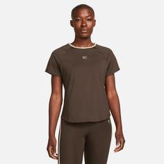 Rückansicht von Nike AIR DRI FIT Funktionsshirt Damen baroque brown-hemp-sanddrift