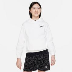 Rückansicht von Nike NSW CLUB FLEECE Hoodie Kinder white-black