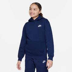 Rückansicht von Nike NSW CLUB FLEECE Hoodie Kinder midnight navy-white