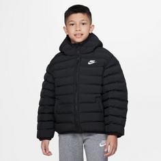 Rückansicht von Nike NSW Steppjacke Kinder black-black-white