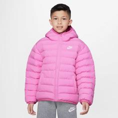 Rückansicht von Nike NSW Steppjacke Kinder playful pink-playful pink-white