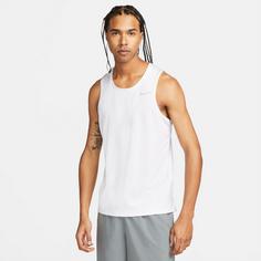 Rückansicht von Nike MILER Funktionstank Herren white-reflective silv