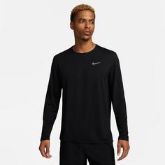 Rückansicht von Nike Miler Funktionsshirt Herren black-reflective silv