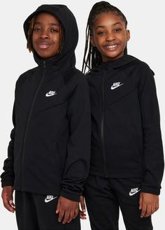 Rückansicht von Nike NSW Trainingsanzug Kinder black-black-white
