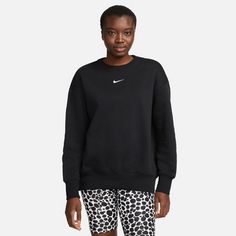 Rückansicht von Nike Phoenix Sweatshirt Damen black-sail
