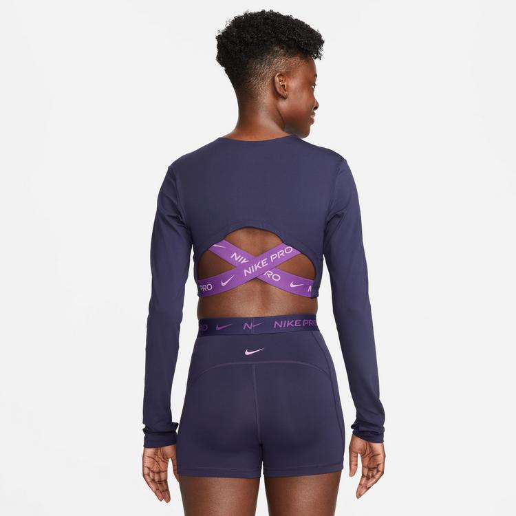 Nike Nike Pro Dri Fit Funktionsshirt Damen - purple ink-purple cosmos-rush fuchsia - 1 | SportScheck