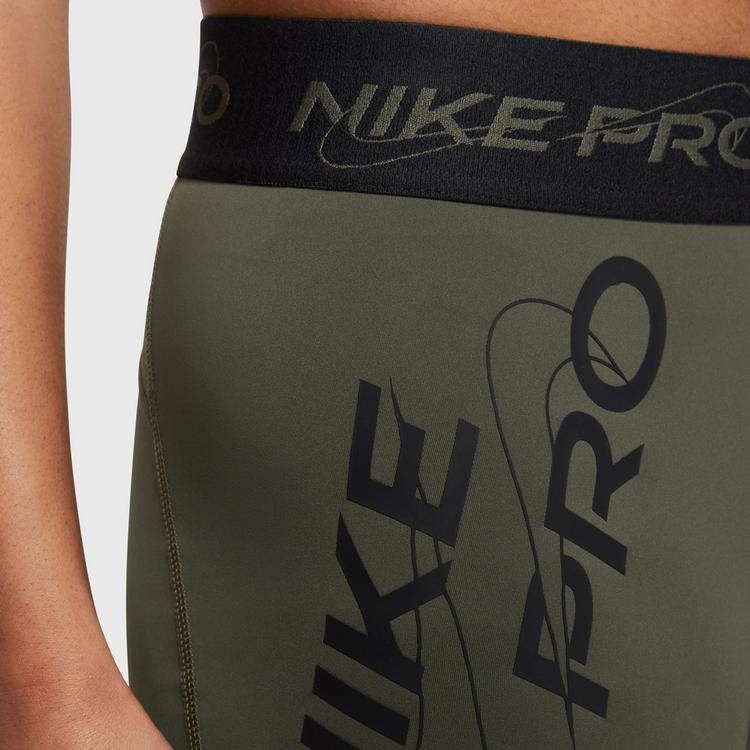 Nike Nike Pro Dri Fit Tights Damen - cargo khaki-black-honeydew - 3 | SportScheck