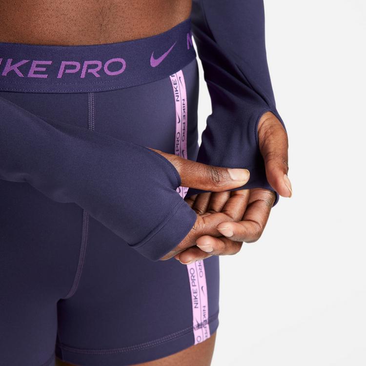 Nike Nike Pro Dri Fit Funktionsshirt Damen - purple ink-purple cosmos-rush fuchsia - 3 | SportScheck