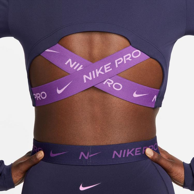Nike Nike Pro Dri Fit Funktionsshirt Damen - purple ink-purple cosmos-rush fuchsia - 4 | SportScheck