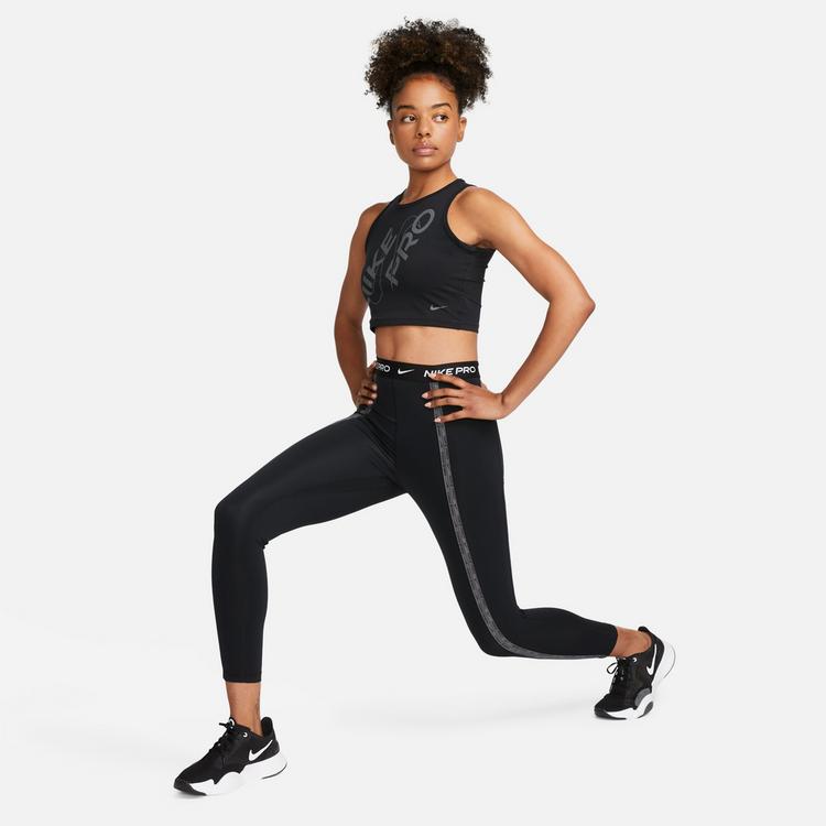 Nike Nike Pro Dri Fit FEMME Tights Damen - black-iron grey-white - 4 | SportScheck