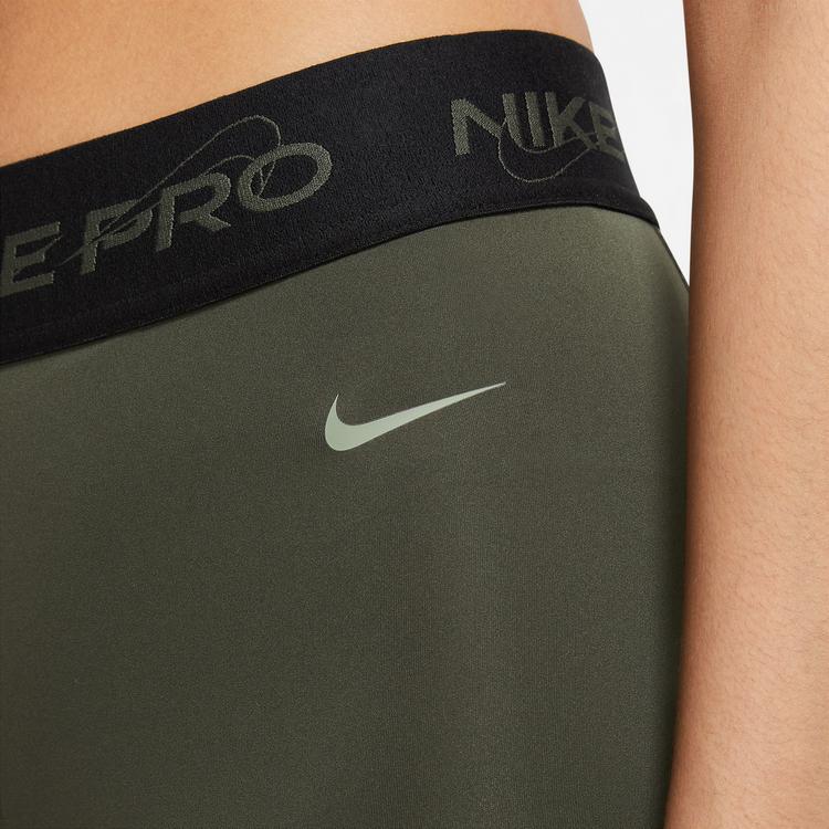 Nike Nike Pro Dri Fit Tights Damen - cargo khaki-black-honeydew - 2 | SportScheck