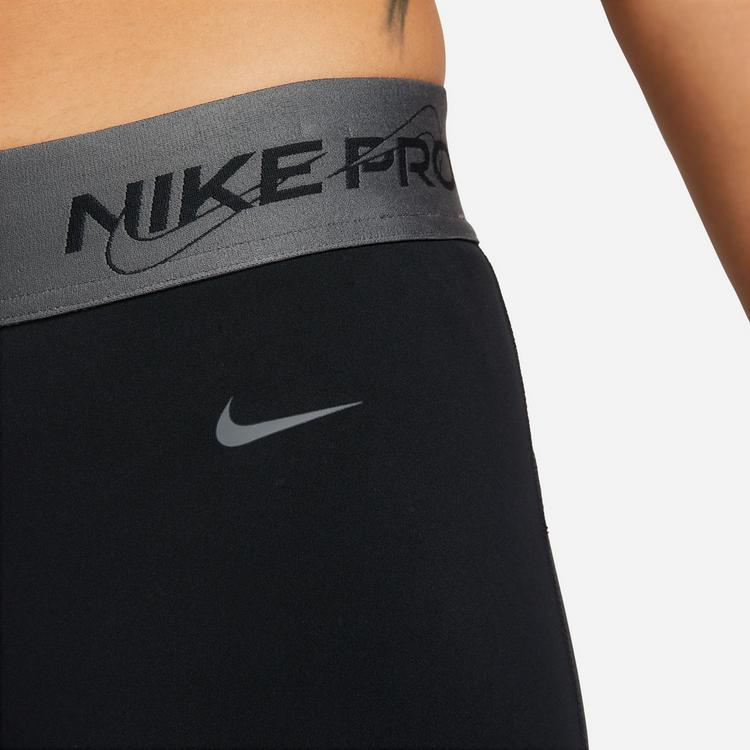 Nike Nike Pro Dri Fit Tights Damen - black-iron grey-white - 2 | SportScheck