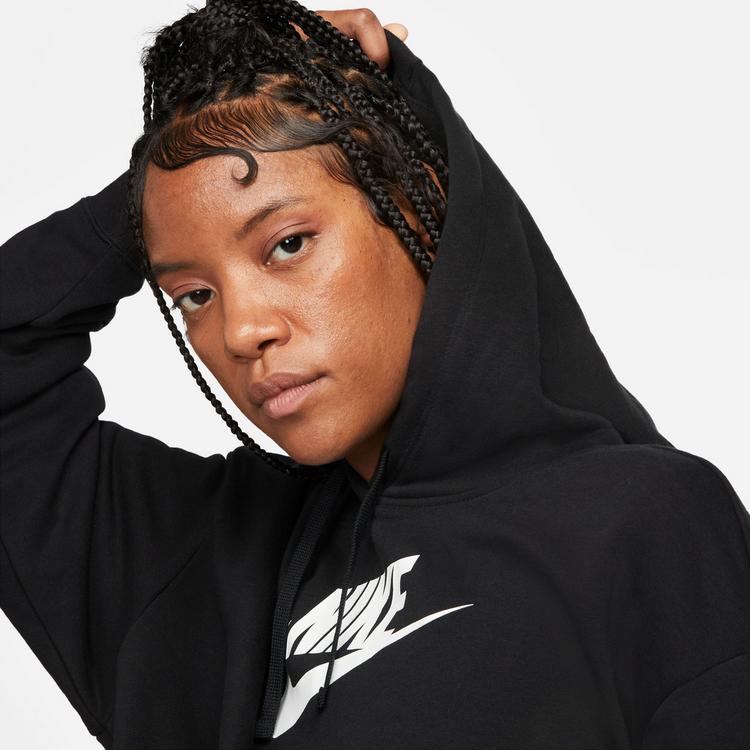 Nike Nike CLUB Hoodie Damen - black-white - 3 | SportScheck