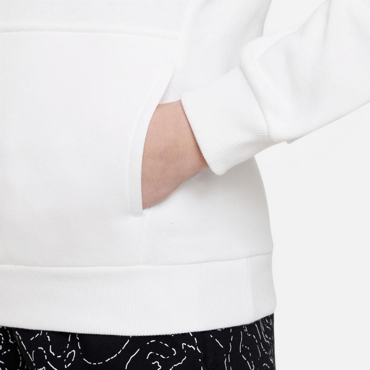 Nike Nike NSW CLUB FLEECE Hoodie Kinder - white-black - 3 | SportScheck