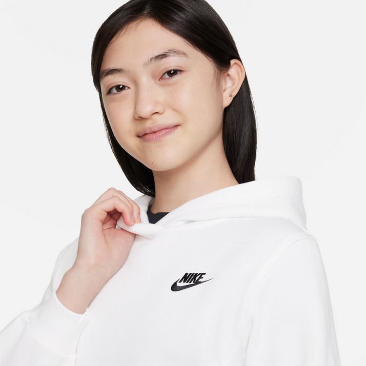 Nike Nike NSW CLUB FLEECE Hoodie Kinder - white-black - 2 | SportScheck